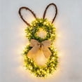 thumbnail image 1 of Easter Wreath With Lights, Wood And Fabric Door Hanging Vine, Artificial Flower Garland, Spring Home Decoration, For Front Door Wall Mantel Party Favor, 1 of 5