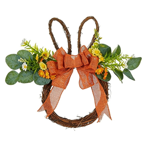 Easter Wreath for Front Door, Easter Wreath Bunny Wreath Easter Decorations for Home, Easter Decoration Spring Door Wreath for Wall Window