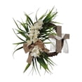 thumbnail image 1 of Easter Wreath with Cross - 20" Spring Garland Door Decor, Handmade Rustic Wreaths for Front Door, Religious Holiday Farmhouse Decor for Easter, Lent, 1 of 8