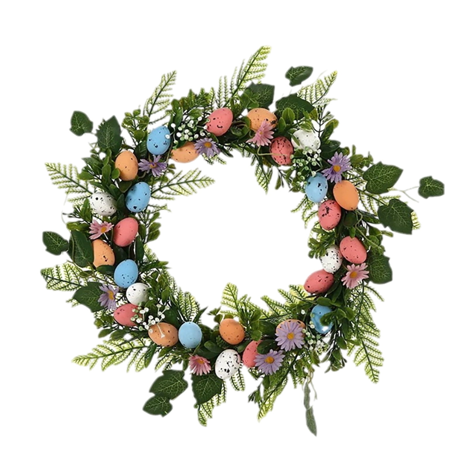 Easter Wreaths With Colored Eggs Colored Spring Easter Egg Wreaths With ...