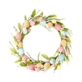 thumbnail image 1 of Easter Wreaths for Front Door 18" Spring Flower Easter Egg Wreath, Artificial Easter Door Wreath Indoor Outdoor, 1 of 9