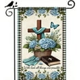 thumbnail image 1 of Easter Yard Flag 12x18 Inch Double Sided Outside Happy Easter He Is Risen Flag Easter Cross Yard Outdoor Decoration Seasonal Spring Farmhouse Holiday Garden Flag Welcome Easter Flag, 1 of 4