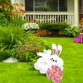 thumbnail image 1 of Easter Yard Signs Easter Bunny Outdoor Sign With Stakes Bunny Egg Garden Sign Plastic Rabbit Lawn Decorations For Outdoors Garden Yard Hunt Game Props, 1 of 4