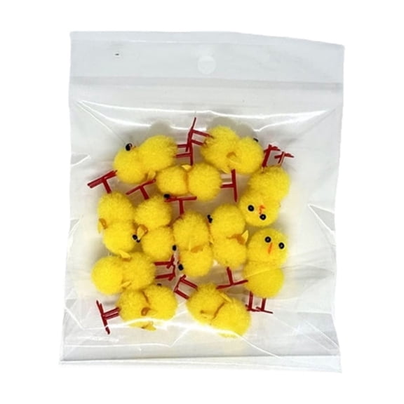 Easter Yellow Chick Figurines 12Pcs Mini Cute Chick Ornaments Detailed Bright Color Figurine Set for Easter Basket Table Centerpiece Wreath Spring Home Decor