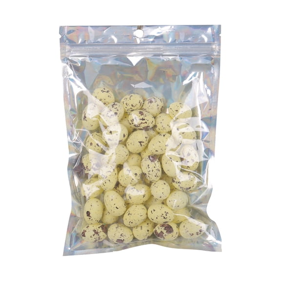 Easter Yellow Foam Mini Eggs Ornaments Speckled Robins Eggs for Vase Fillers DIY Crafts Easter Basket Stuffers Spring Party Favors Home Tabletop Decor,50Pcs Set