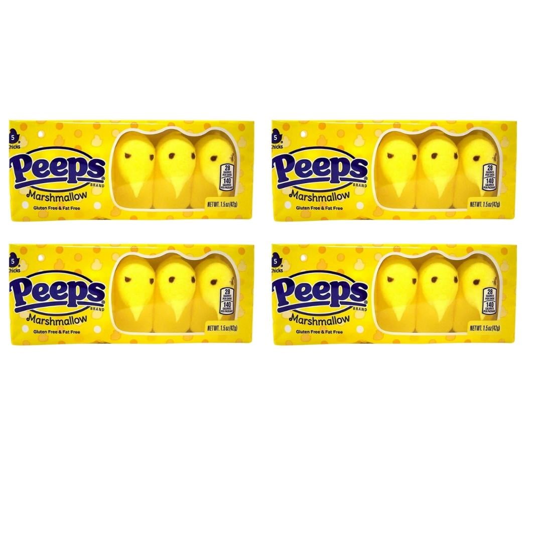 Easter Yellow Marshmallow Candy Chicks 1.5 oz. Ct. Pack (Set of 2) Perfect Treats for Easter Baskets and Party Decorations Favors