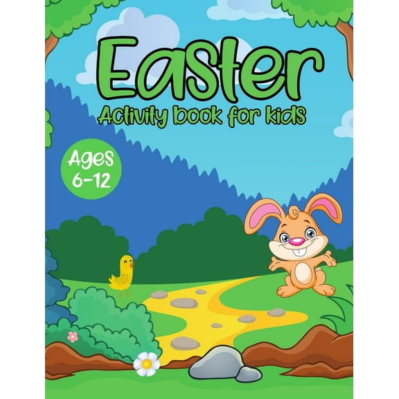 Easter activity book for kids ages 6-12: happy Easter cute bunny activity book that Includes Mazes, scissors skills and , (Paperback)