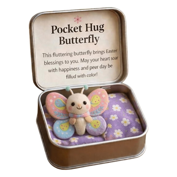 Easter and Spring Pocket Hug Gift Set Mini Jesus Box with Encouraging Card for Religious and Heartwarming Occasions