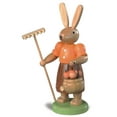 thumbnail image 1 of Easter bunny, female, gardener, height 11 cm / 4 inch, coloured, original Erzgebirge by Müller Seiffen, 1 of 1