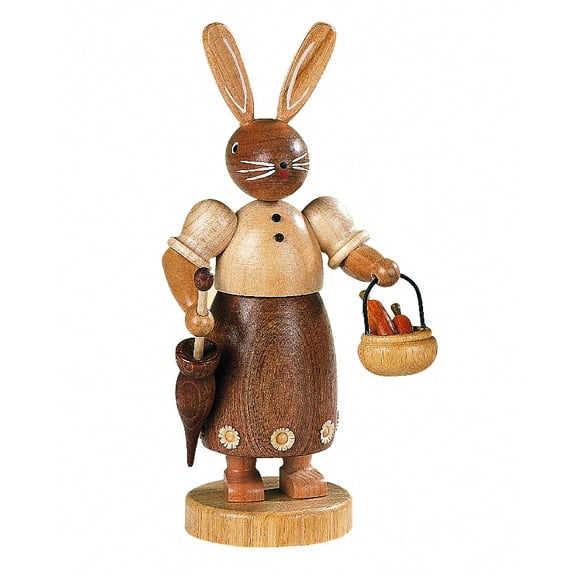 Easter bunny, female, height 18 cm / 7 inch, original Erzgebirge by Mller Seiffen