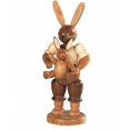 thumbnail image 1 of Easter bunny, male, father with little child, height 11 cm / 4 inch, original Erzgebirge by Müller Seiffen, 1 of 2