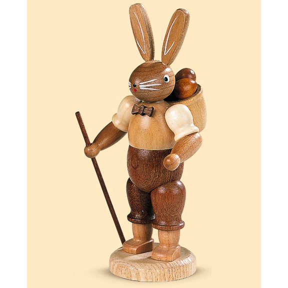 Easter bunny, male, height 11 cm / 4 inch, original Erzgebirge by Mller Seiffen