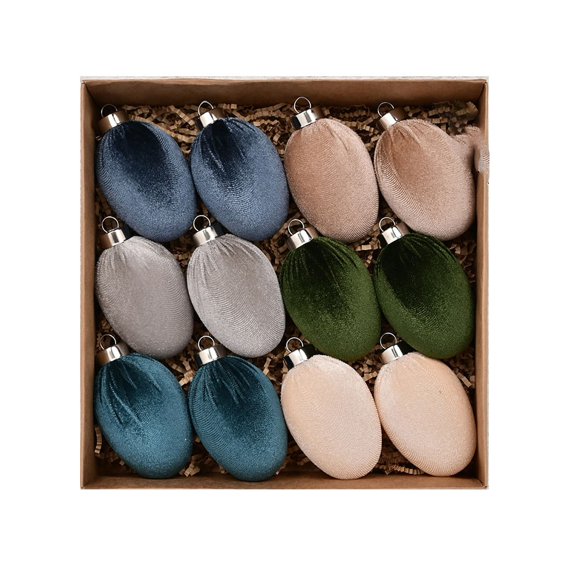 Easter eggs colored flocking Easter eggs Easter decoration pendant site layout