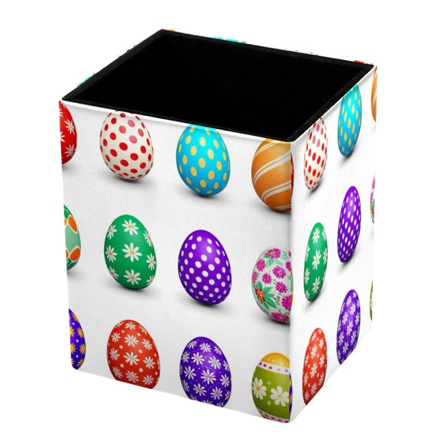 Easter eggs colorful pattern，Pen holder for desk，Pen cup,Pencil cup