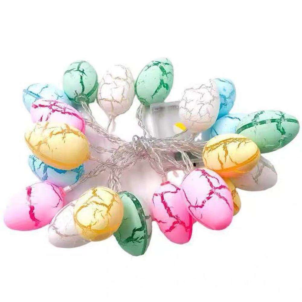 Easter fairy lights with battery operated, 20LED colorful Easter eggs