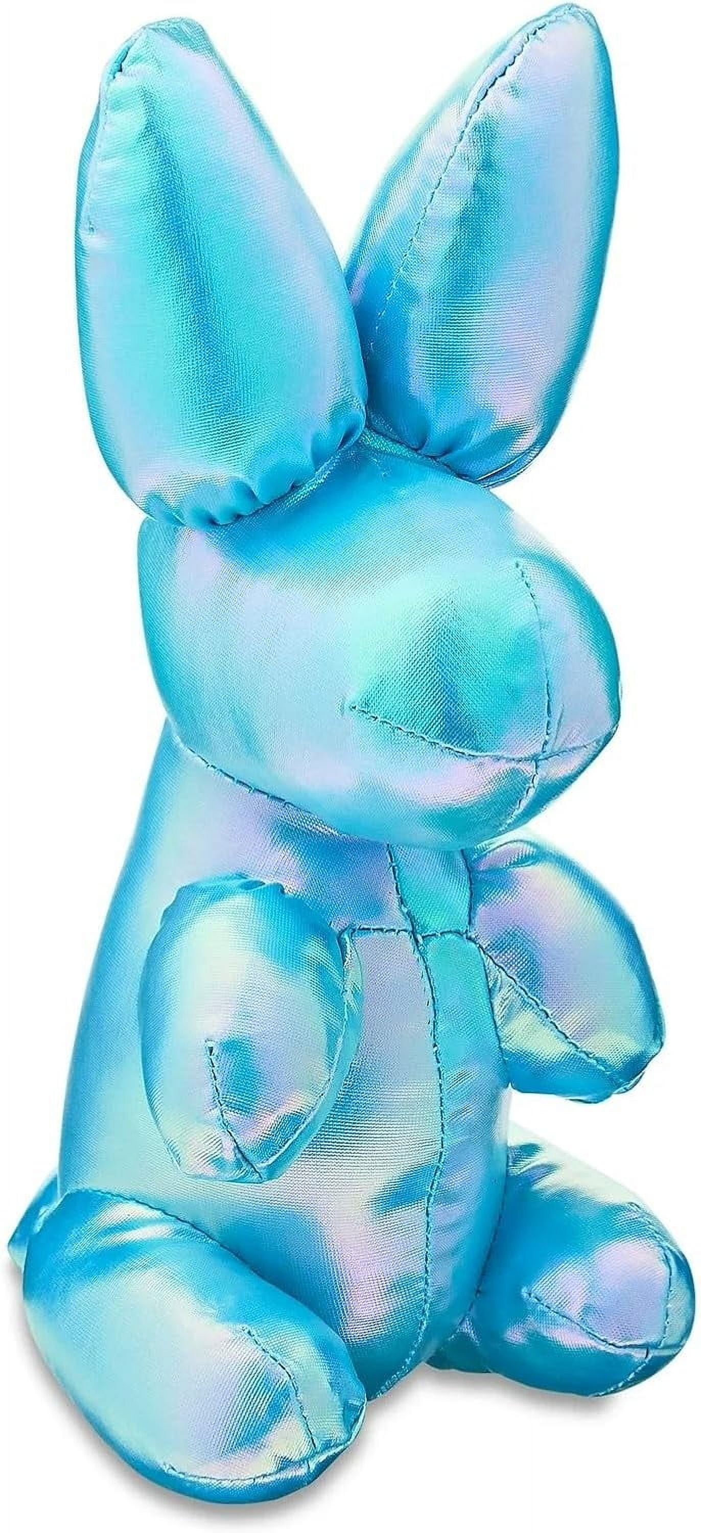Balloon Inflatable Rabbit Blue Easter light Blue Iridescent Balloon Animal Bunny Plush, 9 in Plush ...