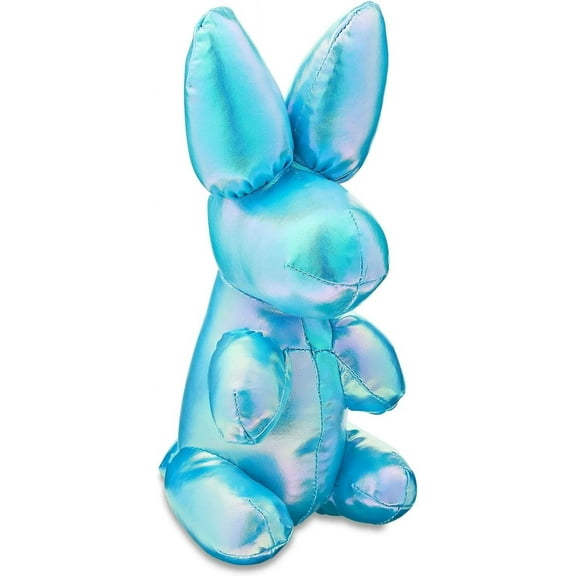 Easter light Blue Iridescent Balloon Animal Bunny Plush, 9 in Plush Rabbit Stuffed Animal balloon dog style Christmas Mardi Gras Valentine's day