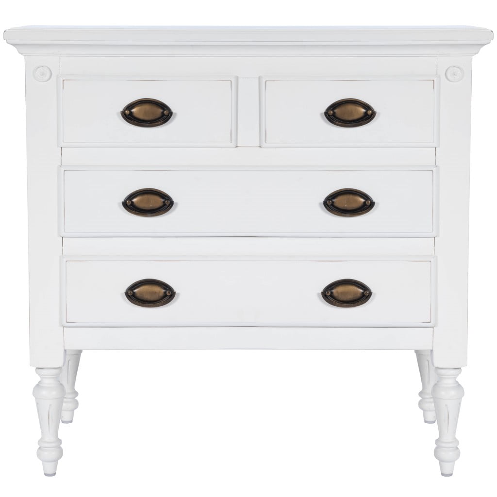 Easterbrook Classic White Mango Wood 4-Drawer Chest