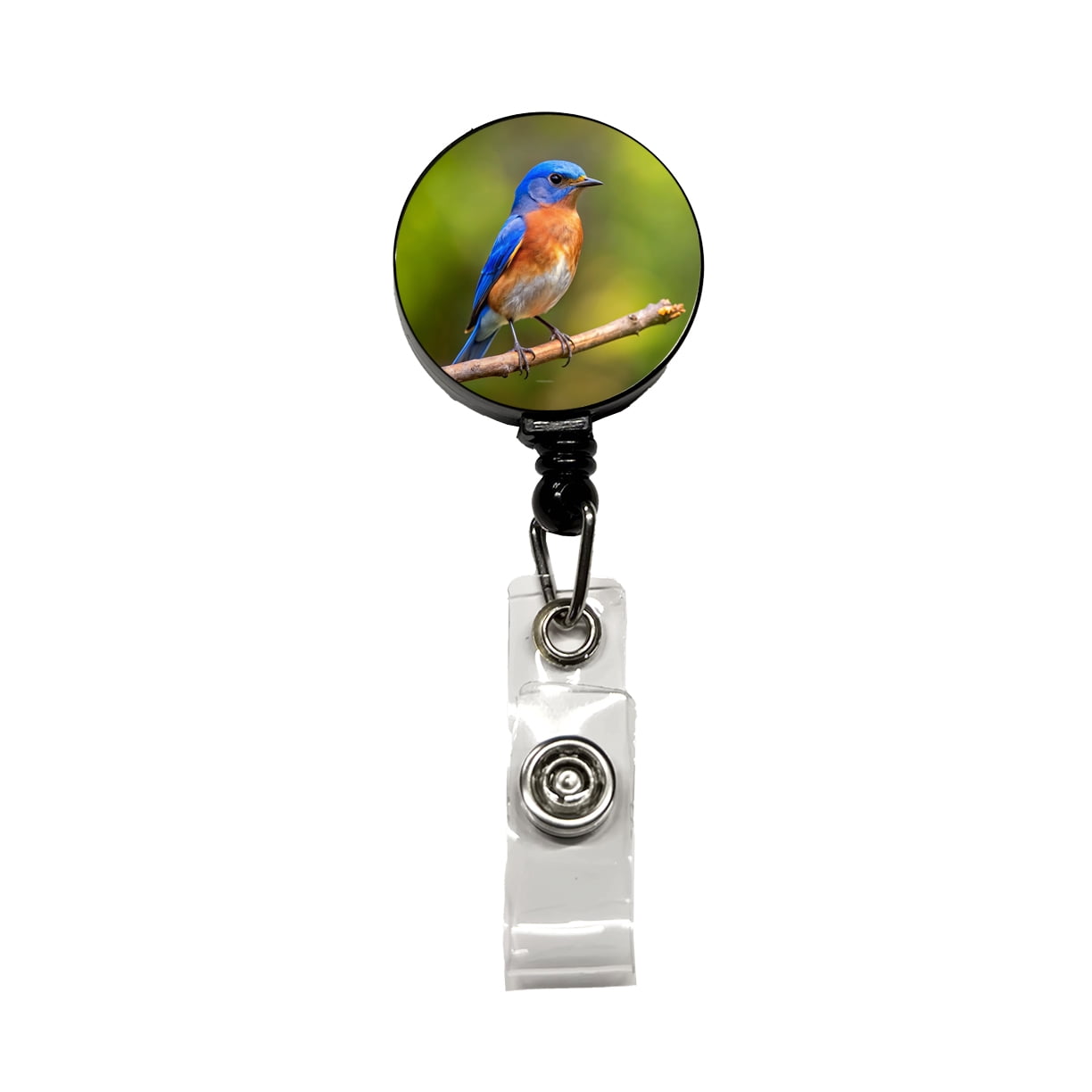 Birding Rack Card Eastern Bluebird Backyard Bird Retractable Reel ID Badge Key Card Name ...