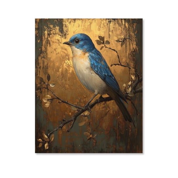 Eastern Bluebird Canvas Prints 08x10inch Wall Decor for Home Office Store Wedding Church Unframed