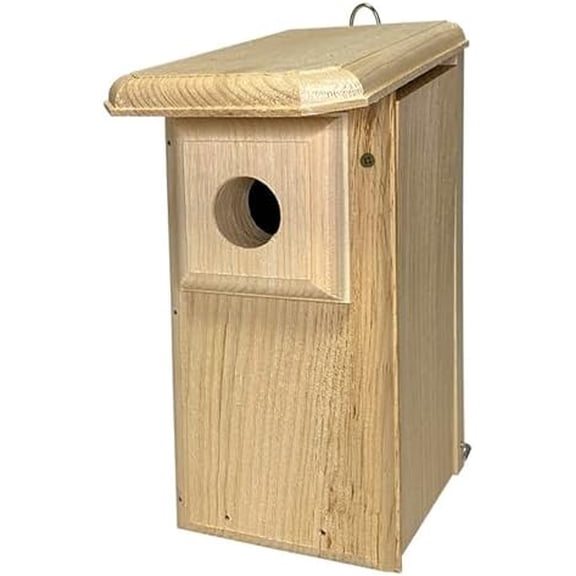 Eastern Bluebird House Handcrafted in Maine from 1" Pine | Predator Guard Nest Box with Ventilation & Drainage | Easy Clean Side Panel | Insulated Wooden Birdhouse for Backyard Birding, USA Made