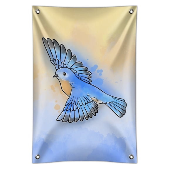 Eastern Bluebird Watercolor Northeastern Bird Home Business Office Sign