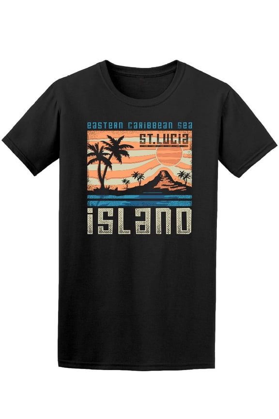 Eastern Caribbean Sea St. Lucia T-Shirt Men -Image by Shutterstock, Male Medium