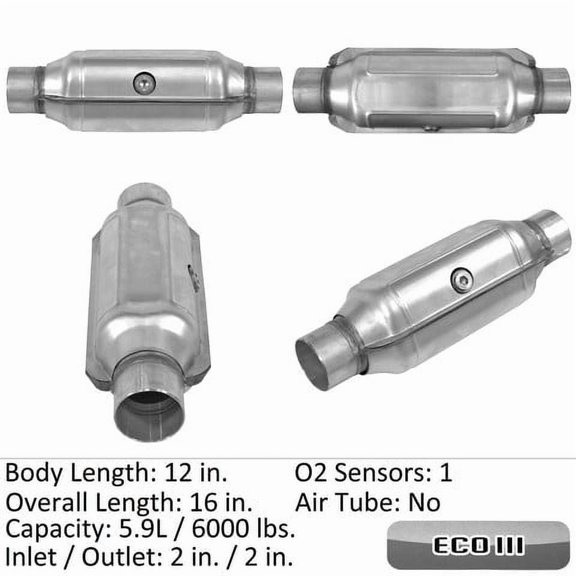 Eastern Catalytic 92624 Universal-Fit Weld-In 49-State Cat Converter