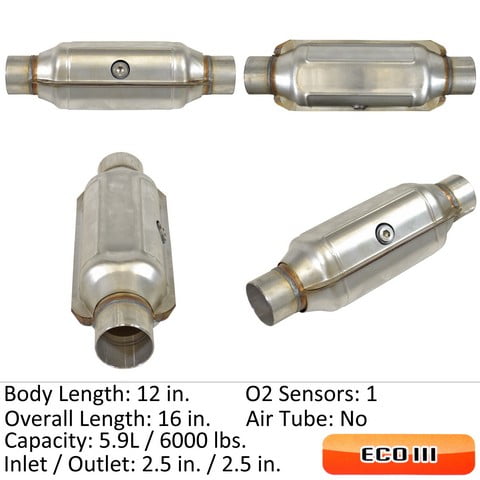 Eastern Catalytic Federal / Epa Semi-Universal Converter - Eco Iii 92626 Fits select: 2009-2010 FORD F150, 2008-2010 FORD F250