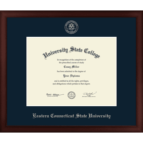 Eastern Connecticut State University Diploma Frame, Document Size 11" x 8.5"
