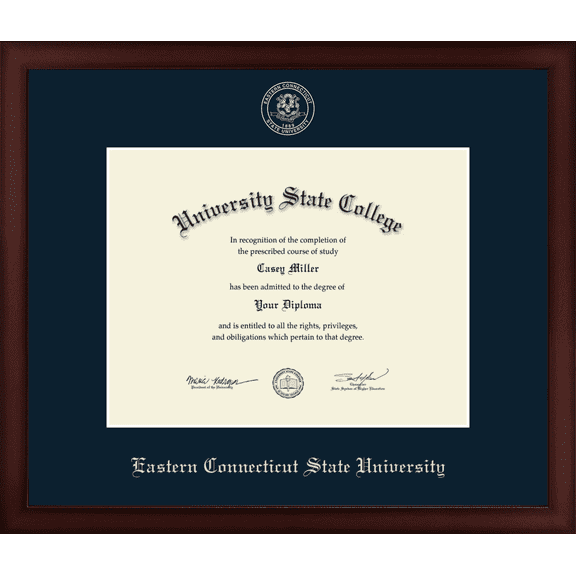 Eastern Connecticut State University Diploma Frame, Document Size 11" x 8.5"