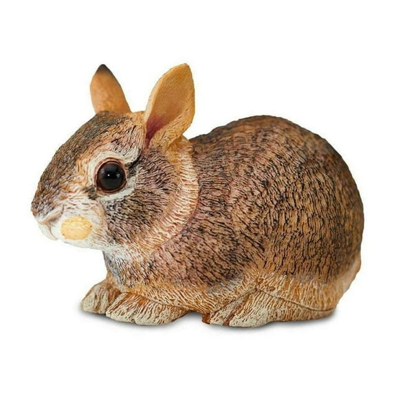 Safari Ltd. Eastern Cottontail Rabbit Baby Figurine - Lifelike 4.25" Model Figure - Educational Toy for Boys, Girls, and Kids Ages 18M+