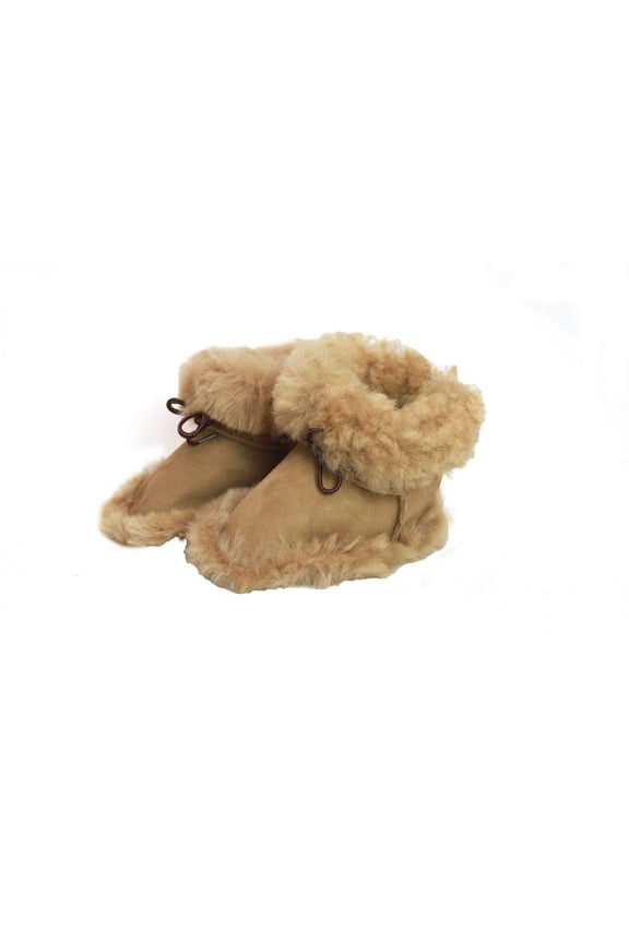 Baby Alex Sheepskin Lace Up Booties