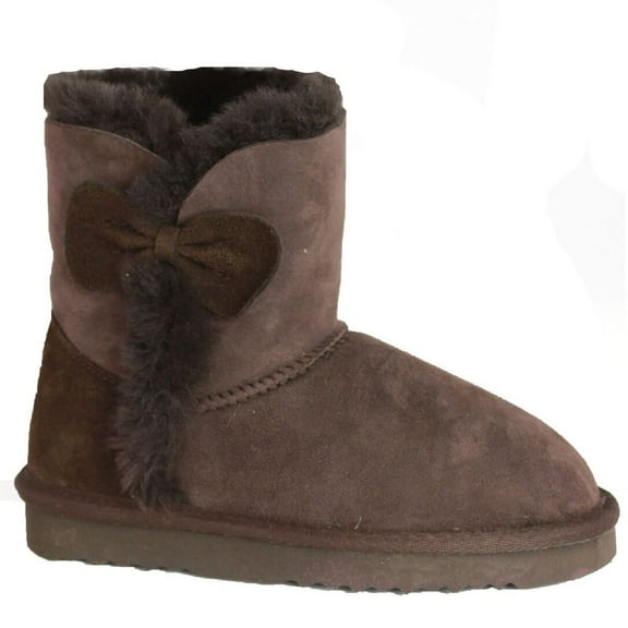 Eastern Counties Leather Boys/Girls Coco Bow Detail Sheepskin Boots