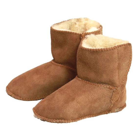 Eastern Counties Leather Boys/Girls Sheepskin Touch Fastening Slipper Boots