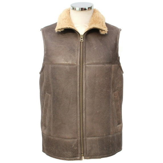 Eastern Counties Leather Mens Harvey Sheepskin Gilet