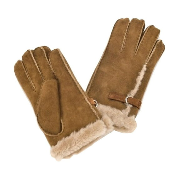 Eastern Counties Leather Womens Buckle Detail Sheepskin Gloves