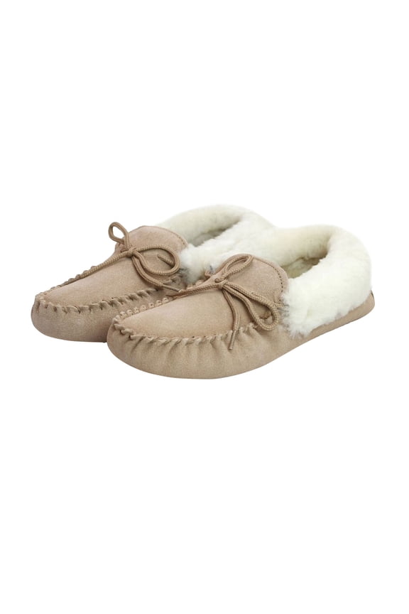 Womens Hard Sole Sheepskin Moccasins