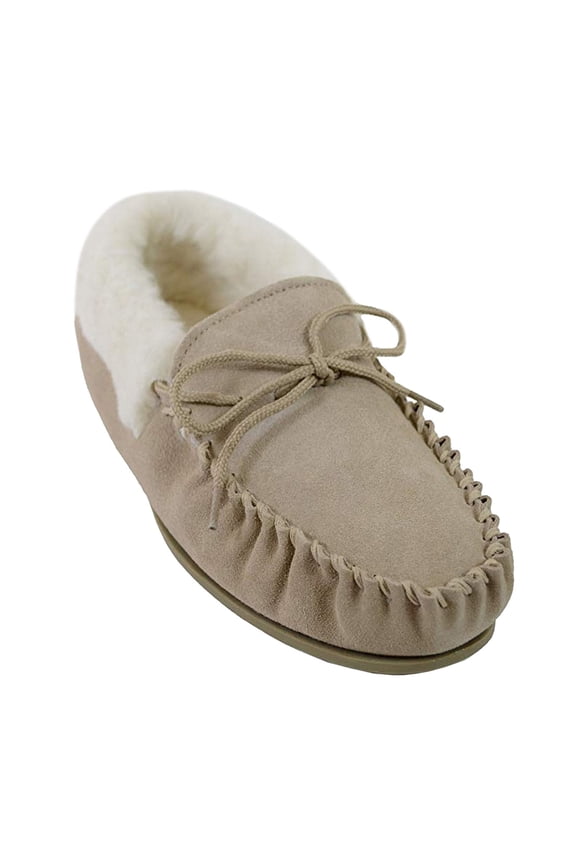 Womens Hard Sole Wool Lined Moccasins