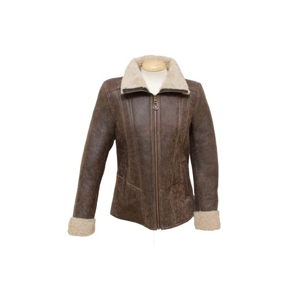 Eastern Counties Leather Womens Krissy Aviator Sheepskin Coat