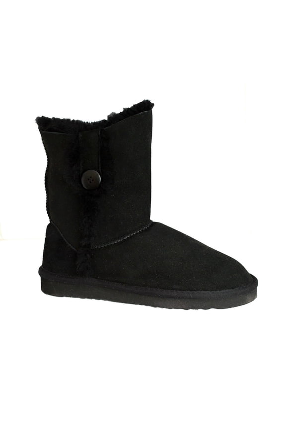 Womens Lacey Sheepskin Button Boots
