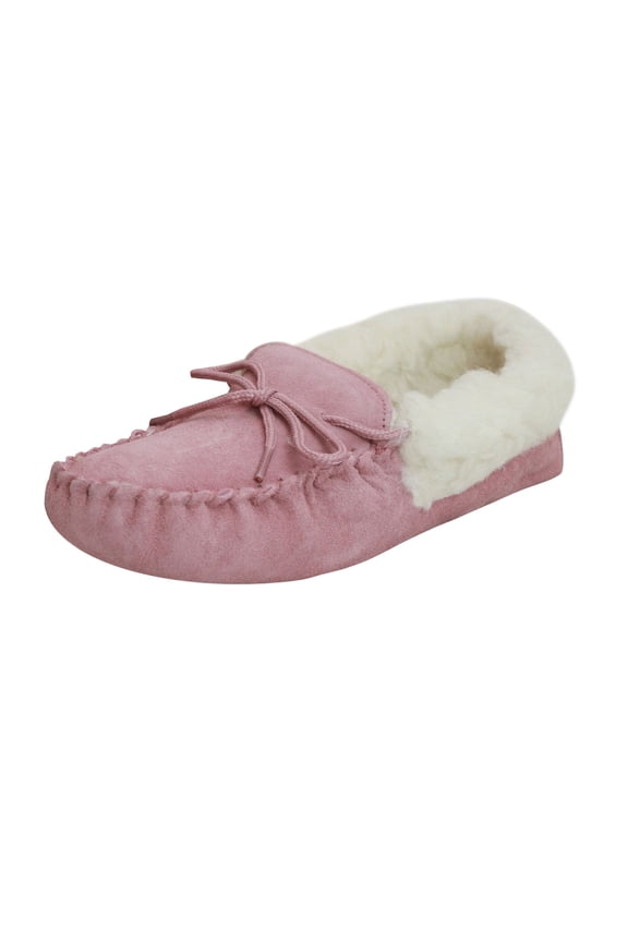 Womens Soft Sole Wool Lined Moccasins