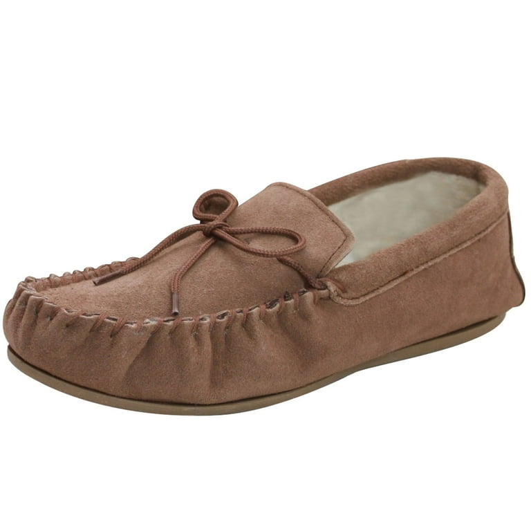 Eastern Counties Leather Wool-blend Hard Sole Moccasins - Walmart.com