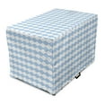thumbnail image 1 of Eastern Dog Crate Cover, Simplistic Pastel Monochrome Pattern with Traditional Motif, Easy to Use Pet Kennel Cover Small Dogs Puppies Kittens, 7 Sizes, Pale Azure Blue White, by Ambesonne, 1 of 6
