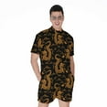 thumbnail image 1 of Eastern Dragon Pattern Short Sleeve Men'S Rompers, Dragons Casual Summer Jumpsuits Outfit, 1 of 4