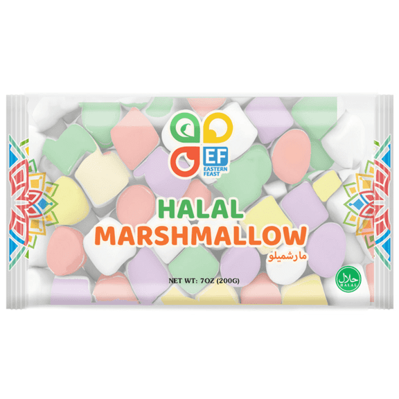 Eastern Feast - Assorted Halal Marshmallows, Soft & Fluffy Candy, 7 oz (200 Grams)