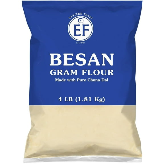 Eastern Feast - Besan, Chickpea Gram Flour, 4 LBS (1.81 kg), Made with Pure Chana Dal