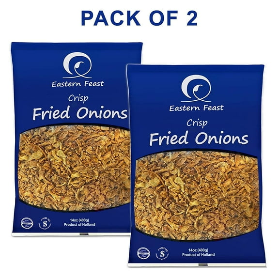 Eastern Feast - Fried Onions (2 PACK), 14 oz each, Product of Holland.