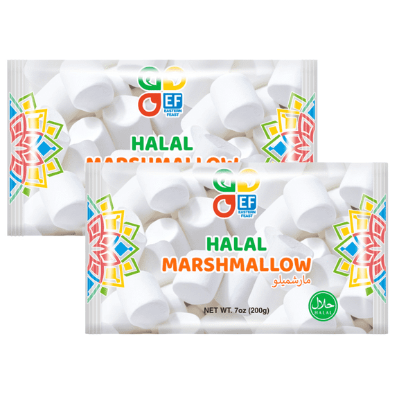 Eastern Feast - Original Halal Marshmallows, Soft & Fluffy Candy Treat, Halal Certified 7 oz (2 Pack)