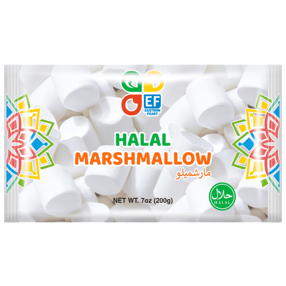Eastern Feast - Original Halal Marshmallows, Soft & Fluffy Candy Treat, Halal Certified 7 oz (200 Grams)
